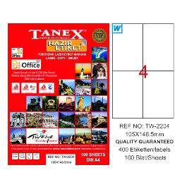 Tanex Laser Etiket 100 YP 105x148,5 Laser-Copy-Inkjet -TW-2204