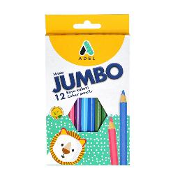 Adel Kuru Boya Jumbo Hexa Tam Boy 12 Renk -510001