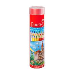 Faber-Castell Kuru Boya Kalemi Red Line Metal Tüp Kutu Tam Boy 24 Renk -8690826165247