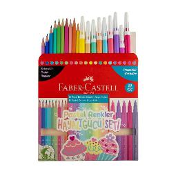 Faber-Castell Hayal Gücü Seti(10 Keçeli Kalem+10 Kuruboya) Pastel Renkler -8681241361451